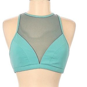 Afriel & Tabbris Australia High Neck Mesh Sports Bra in minty turquoise, S